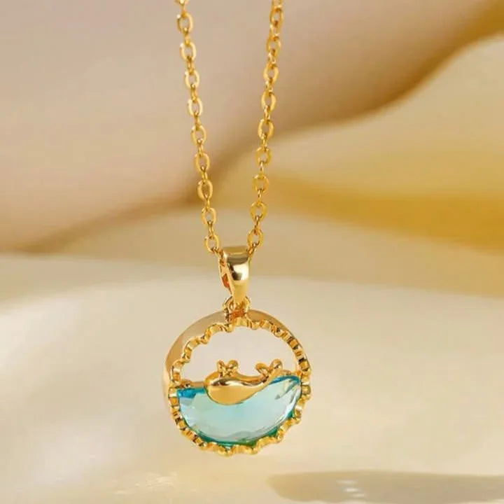 Gold Whale Pendant Necklace - OhGlam Jewels