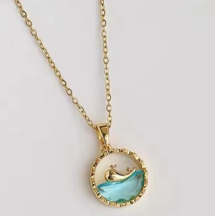 Gold Whale Pendant Necklace - OhGlam Jewels